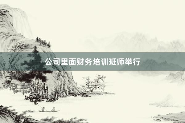 公司里面财务培训班师举行